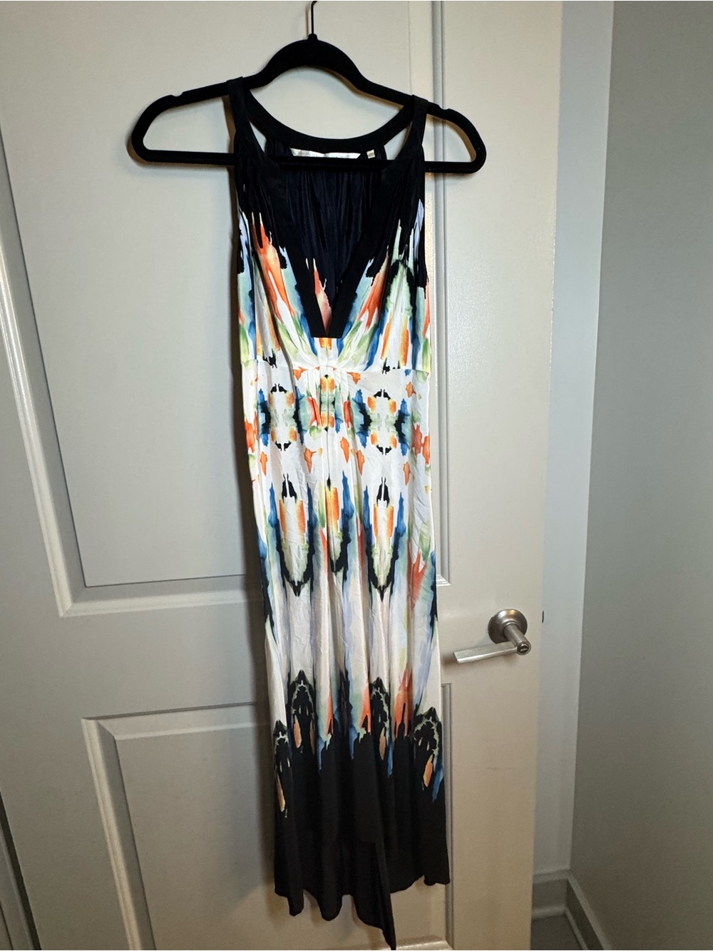Twelfth Street by Cynthia Vincent Black Multicolor Abstract Maxi Dress